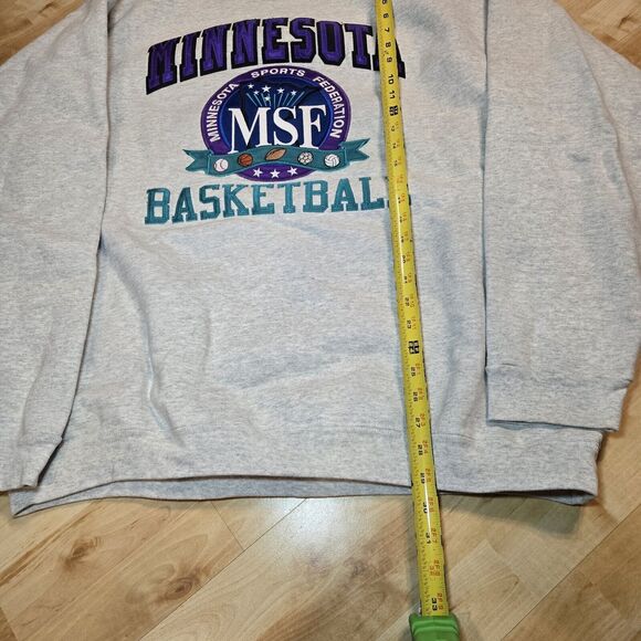 Vtg‎ Fruit of the Loom MN Sports Federation Crew Neck Sweatshirt XXL Embroidered - Picture 6 of 7